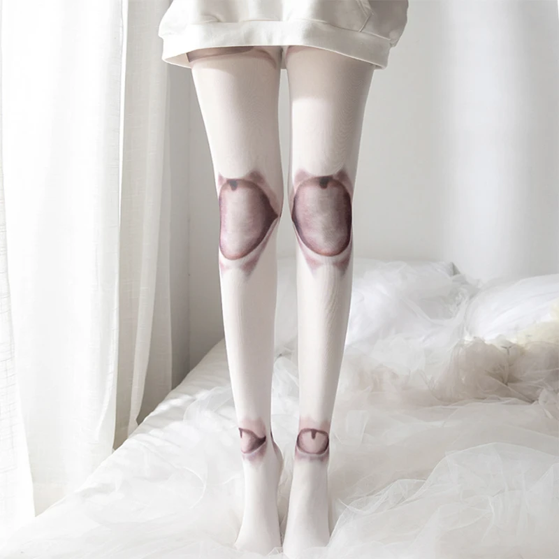 Y2k Joint Tattoo Printed Tights Gothic Lolita Harajuku Socks Soft Cute Girl's Pantyhose Halloween Party Doll Style Costume Prop 2
