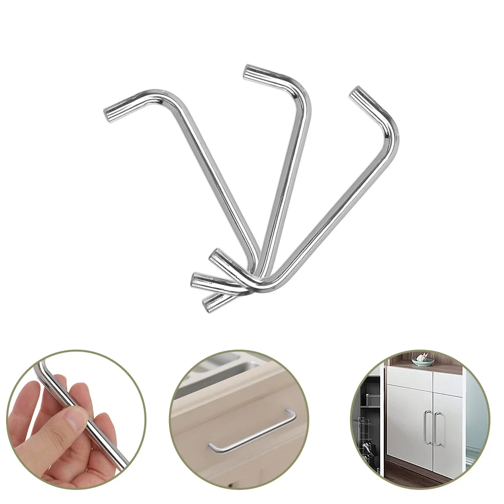 

3Pcs U-Shaped Metal Sliding Door Handle Set Replacement Drawer Gate Pull Handles for Home Cabinets Drawer Door Handle