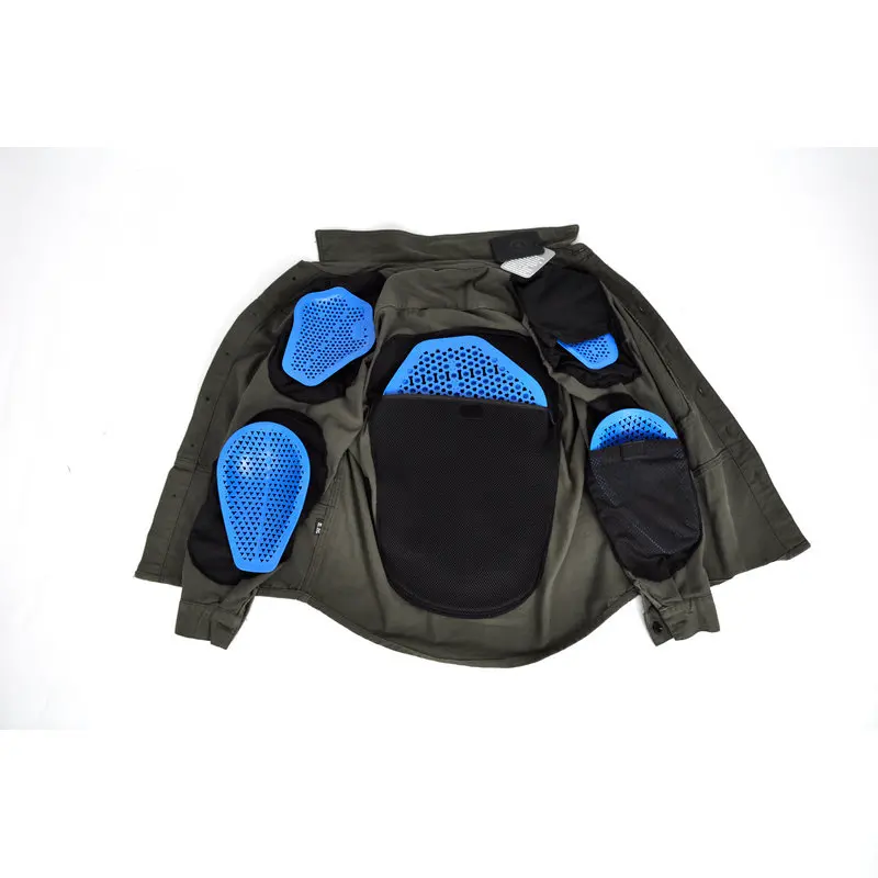 Unisex Summer Motorcycle Riding Jacket Denim Motorbike Protective Coat with 5pcs Pads for Men And Women