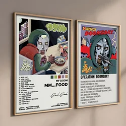 Póster de cantante de Hip-Hop americano famoso Mf Doom, cubierta de álbum de música, pintura en lienzo, imagen impresa para habitación, arte de cómic, decoración de pared del hogar