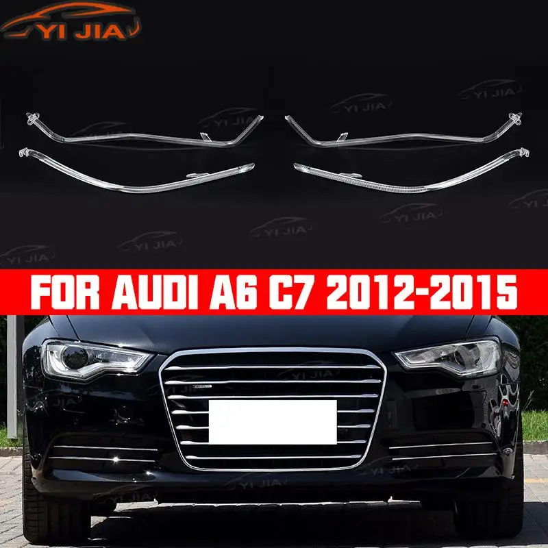 

For Audi A6 C7 2012-2015 (Xenon headlights) EU Car headlight DRL Daytime Running Light Guide Plate DRL Tube Strip Free shipping