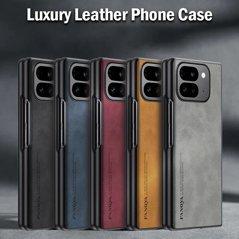 Capa de couro pu fosco para google pixel 10 pro, capa dobrável ultrafina fosca anti-choque de plástico rígido à prova de choque