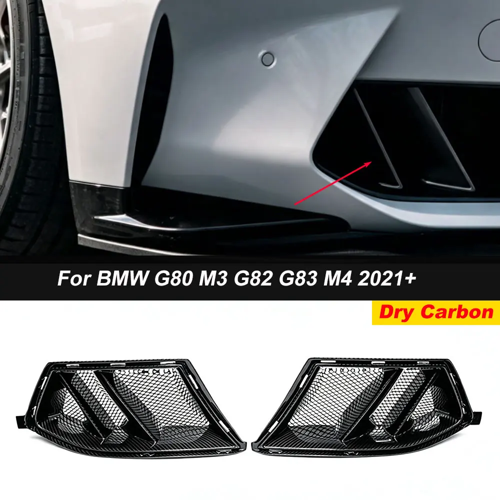 AISKA Pre-Preg Carbon Fibre OE Style Dual Slat with Mesh Front Bumper Air Ducts for BMW G80 M3 G82 G83 M4 2021-2026