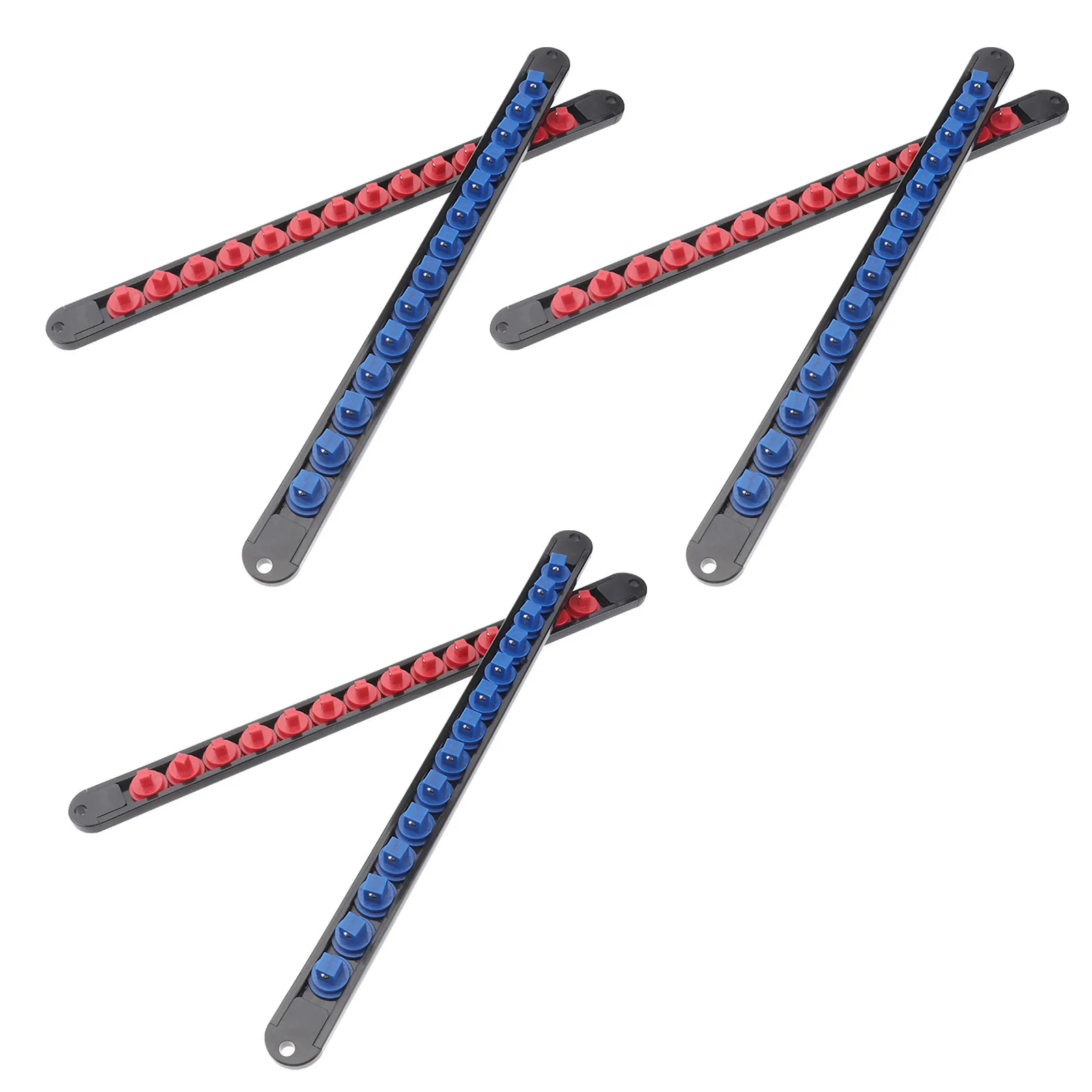 6Pcs Socket Organizer Tray Heavy Duty Professional Sleeves Storage Rack Tool Storage Board Socket Holder Sleeve Holder