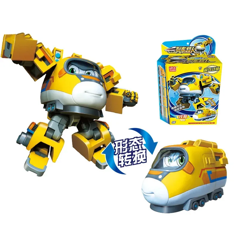ABS Mini China High-Speed Railway Super Train Robot Transformation Toy Deformation Car Action Figure Robot Toys for Kids Gift
