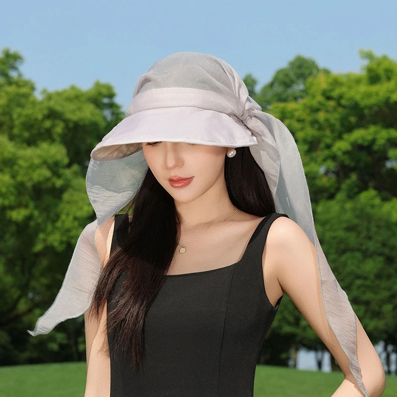 Summer New Sun Hat Foldable Shawl Neck Protector Sunshade Fisherman Cap Outdoor Light Thin Breathable Hat Outdoor Travel Hiking