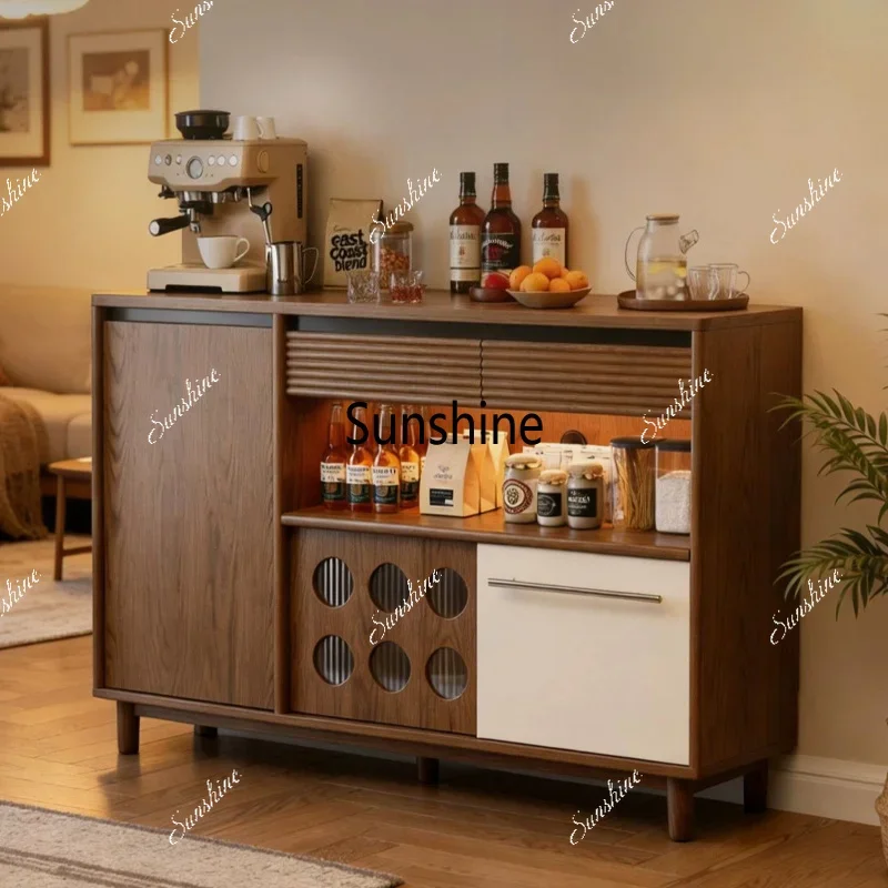 YYWooden Display Cabinets Doors Storage Wine Corner Rustic Cabinets Coffee Vintage Narrow Aparador De Sala De Estar Room Furnitu