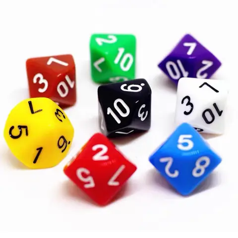 10PCS Math Manipulative 10 Sided Dice For Classroom Teaching Supplies Kids Educational Toys Juegos Interactivos Para Niños