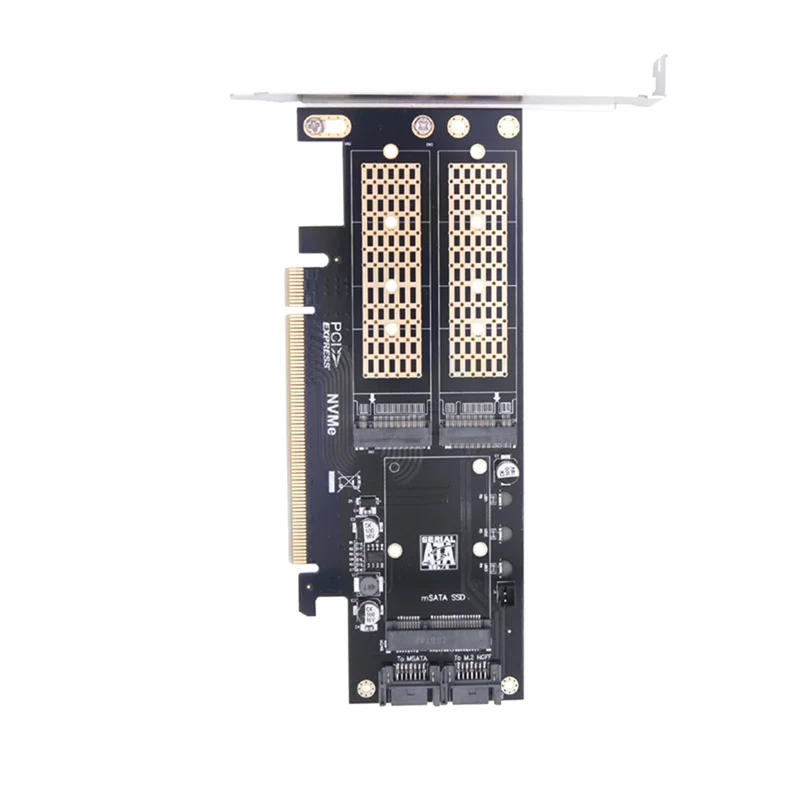 الكلاسيكية-PCIE X16 إلى M.2 M مفتاح NVME SSD بطاقة محول PCIE X16 إلى M.2 B مفتاح SATA SSD بطاقة محول MSATA SSD بطاقة محول