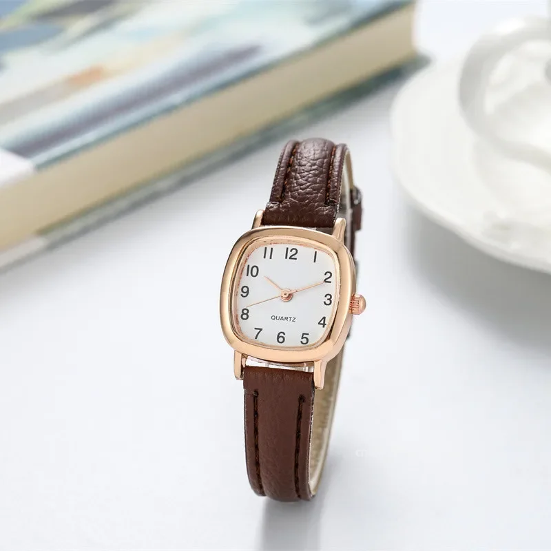 Square Belt Literary Retro Women\'s Watch Korean Fashion Quartz Watches Versatile Korean Daily Wristwatches Simple Luxury Reloj