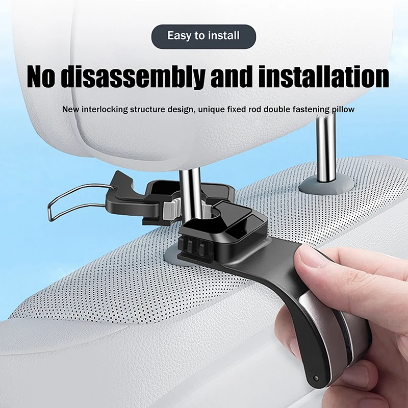 1Pcs 25kg Universal Car Seat Headrest Hooks Vehicle Back Seat Headrest Hangers Car Seat Headrest Hook For Handbag Clothes Coats