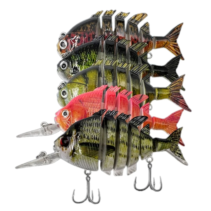 

5Pcs Multi Jointed Swimbaits Freshwater Saltwater Lures Simulation Tilapia Baits TOP quality