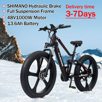 RANDRIDE YX90M electric bike, 26-inch wide tires, 1000W motor, top speed 45km/h, hydraulic brakes, range 100km EU stock