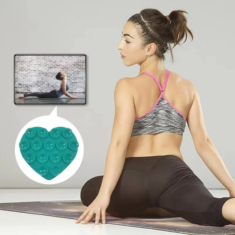 Heart Shaped Double-sided Silicone Suction Cup Anti Slip Suction Phone Support Bracket Suction Cup Phone Sticker Self-adhesive