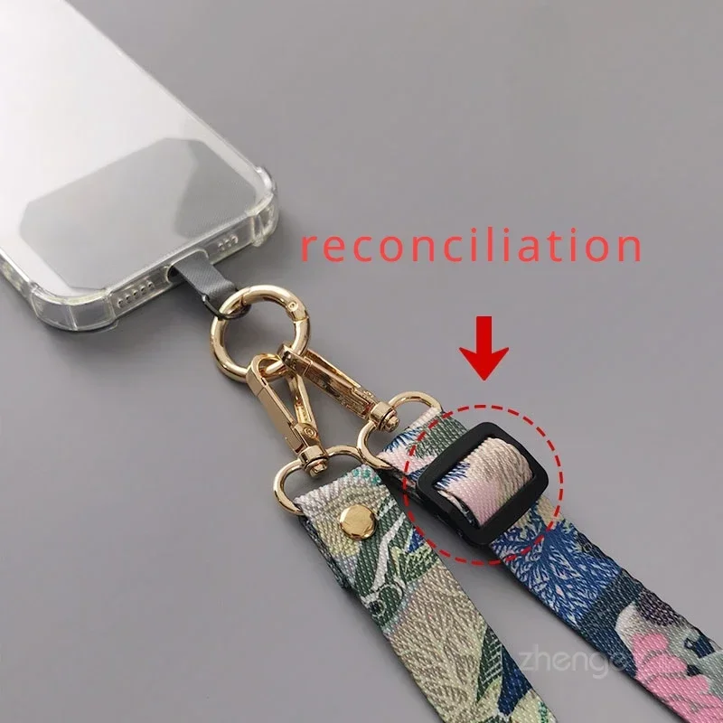 Mobile Phone Lanyard Cross-body Side Can Back Painted Canvas Mobile Phone Shell Anti-loss Rope Can Be Adjusted Hanging Neck