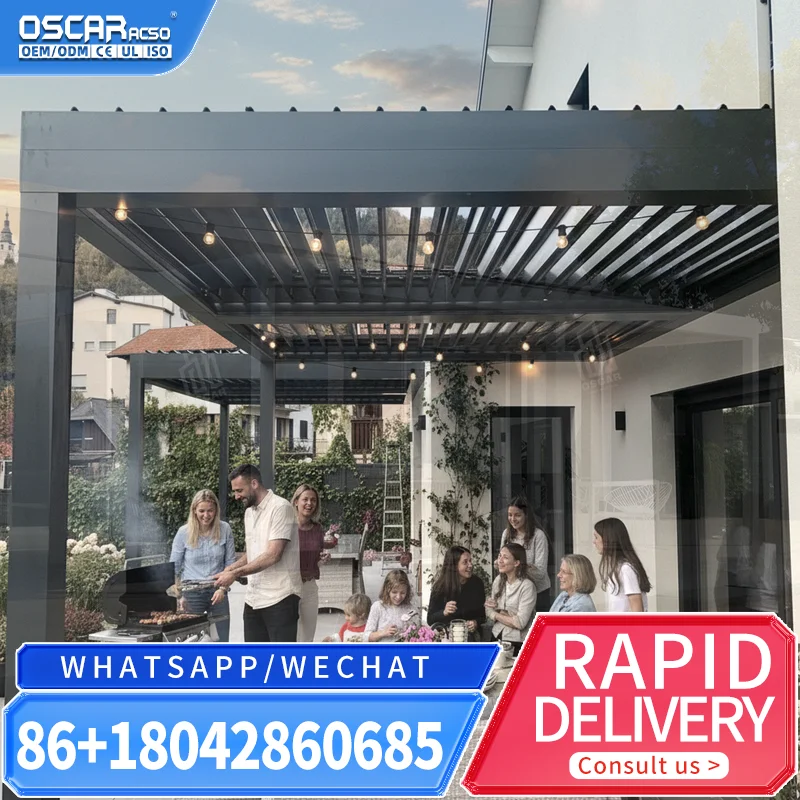 Outdoor Canopy Waterproof Electric Shade Provider Garden Patio Backyard pergola