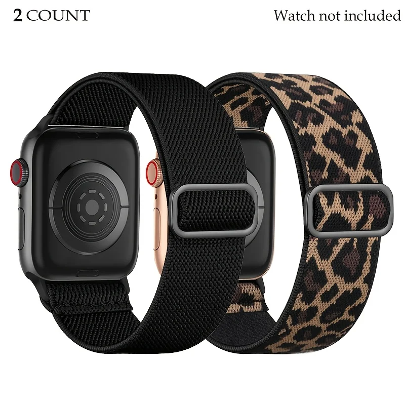 2pcs Premium Soft Nylon Compatible For iWatch Ultra/SE/Series 11/10/9/8/7/6/5/4/3
