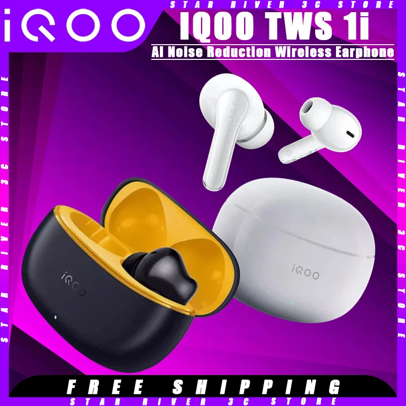 

IQOO TWS 1i Wireless Earphones In Ear Deep X 3.0 AI Noise Reduction Earphone Bluetooth 5.3 Low Latency Dual Connection Earphones