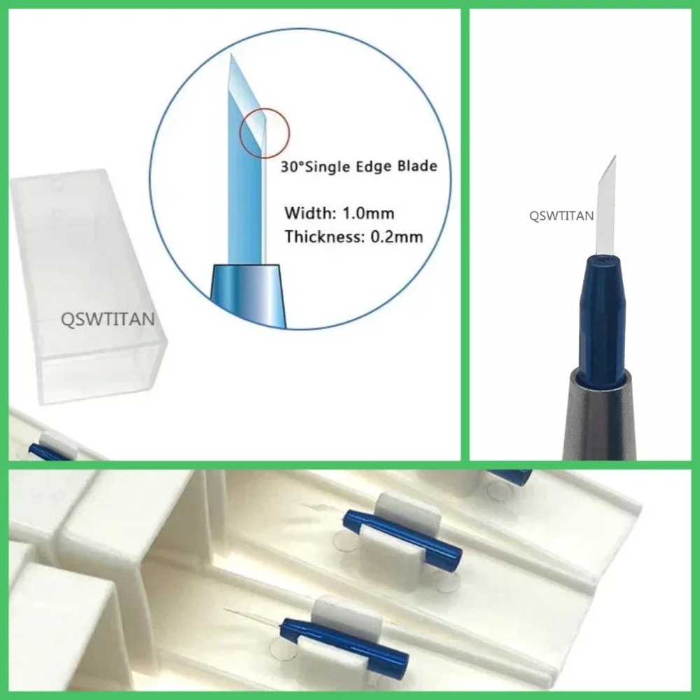 qswtitan-サファイア製、両刃／単刃、眼科用透明角膜ブレード、鋭利な刃、眼科手術用器具