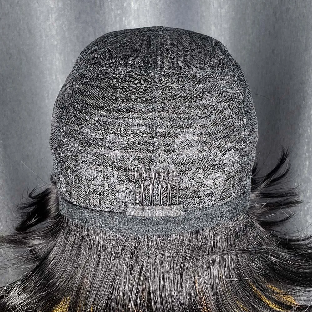 Pixie Cut Wigs for Black Women Human Hair Short Layered Wigs Full Machine Made Natural Wig with Bangs