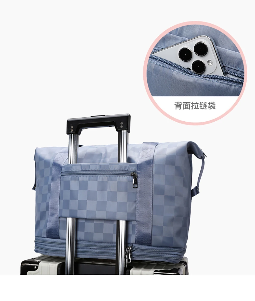 Wheeled Travel Duffle Bag Expandable Foldable Duffle Bag with Wheels and Handle for Travel