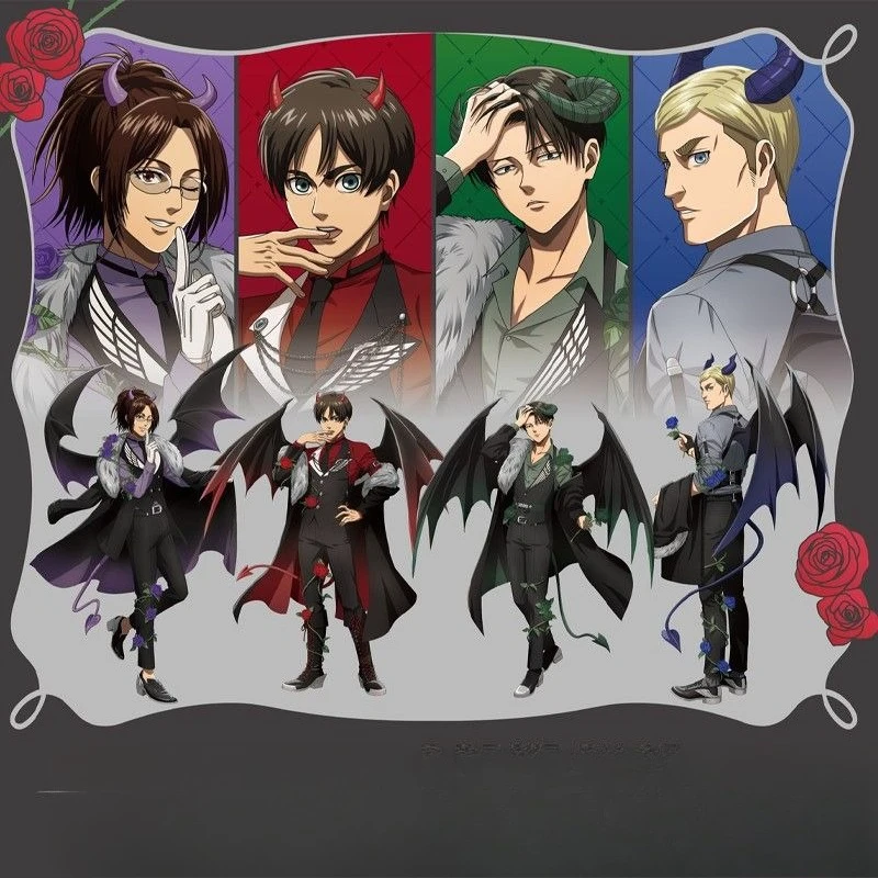 

Attacking Giant Levi Devil Series Acrylic stand fan made Hange stand Elegant Eren Yeager Desk ornament Collection Toys Gifts