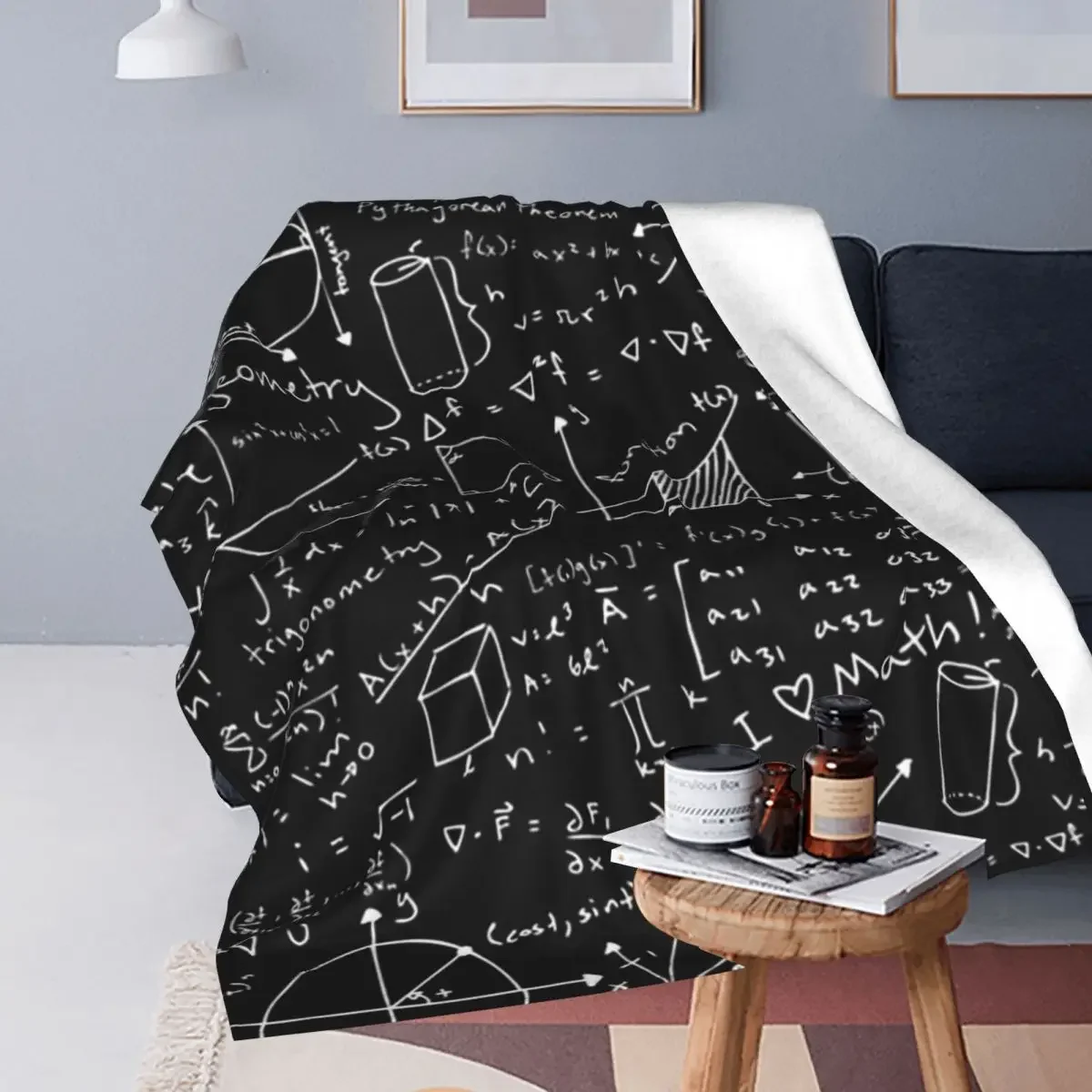 Math Lessons Blanket Soft Warm Flannel Throw Blanket Cover for Bed Living room Picnic Travel Home Sofa