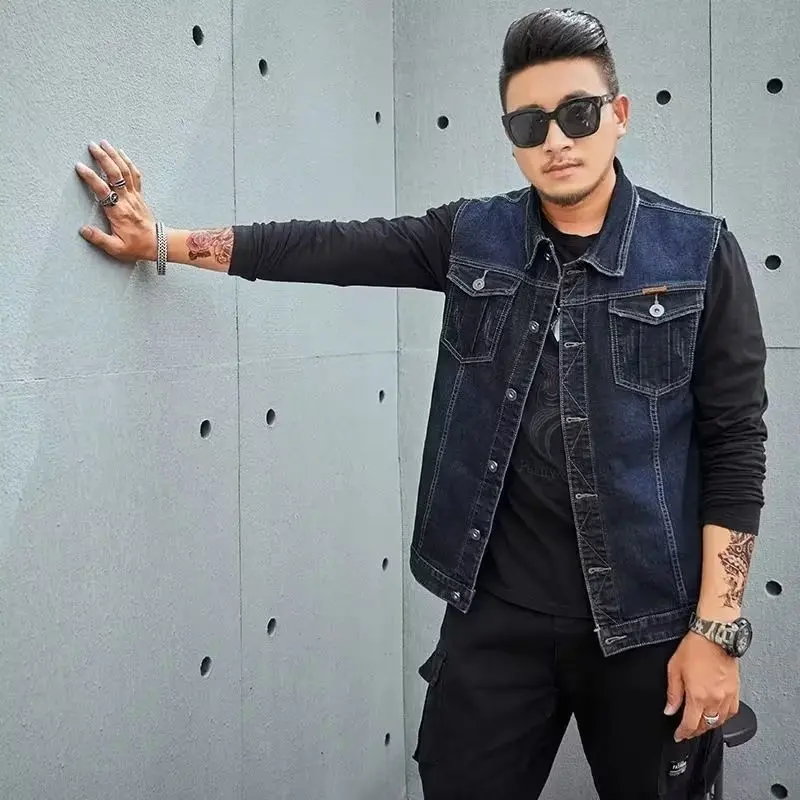

Trendy Workwear Vest Men Loose Sleeveless Autumn Winter Outerwear Casual Top