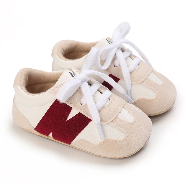 Baby Retro Color Block Sneakers, Classic Style, Soft Sole Breathable First Walker Footwear