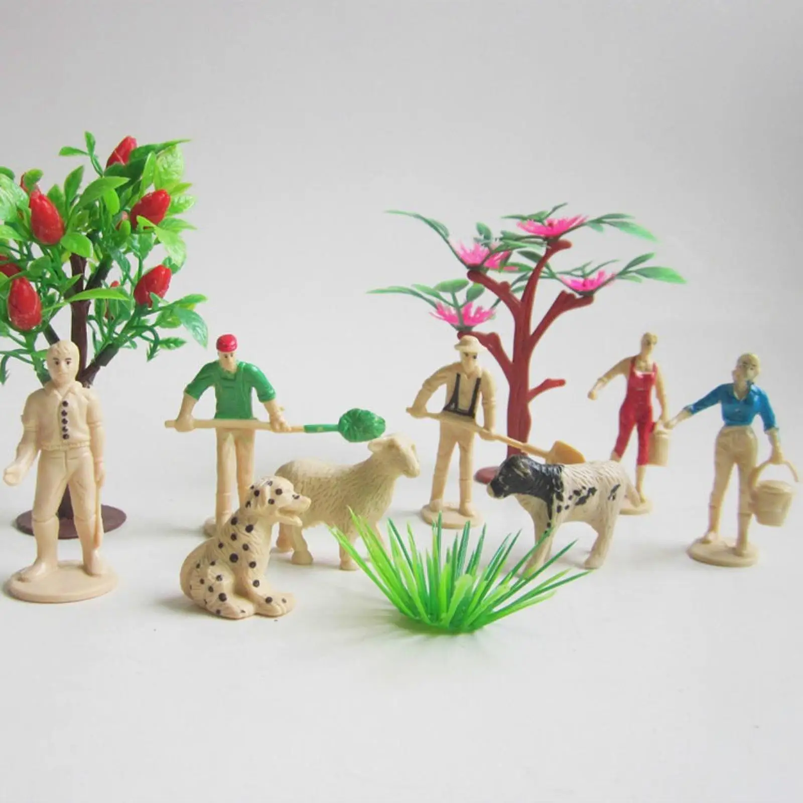 8 pçs mini modelo animal pré-histórico simulação mini personagem de fazenda boneca realista cena ornamento animais modelo