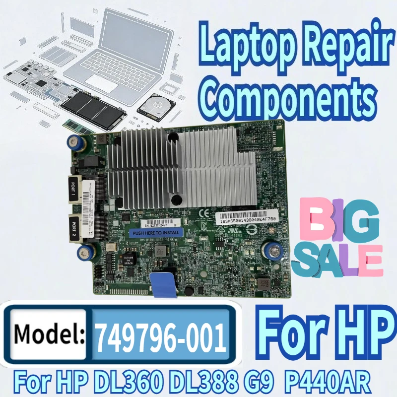 

95% новая RAID-карта P440AR с 2 ГБ кэш-памяти FBWC 726736-B21 749796-001 878643-001 для серверов HP DL388 DL360 G9