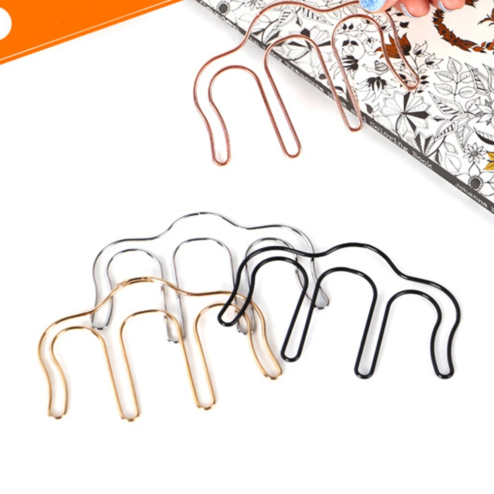 

2pcs Metal Book Clip Piano Tabs Clamp Sheet Music Holder For Guitar Durable Book Page Clips Black Stationery