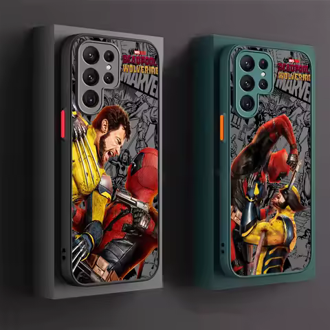Deadpool 3 Phone Case For Samsung Galaxy S24 Case S23 Ultra S22 S21 S20 FE Plus S24 Note 20 Cover Marvel Deadpool And Wolverine