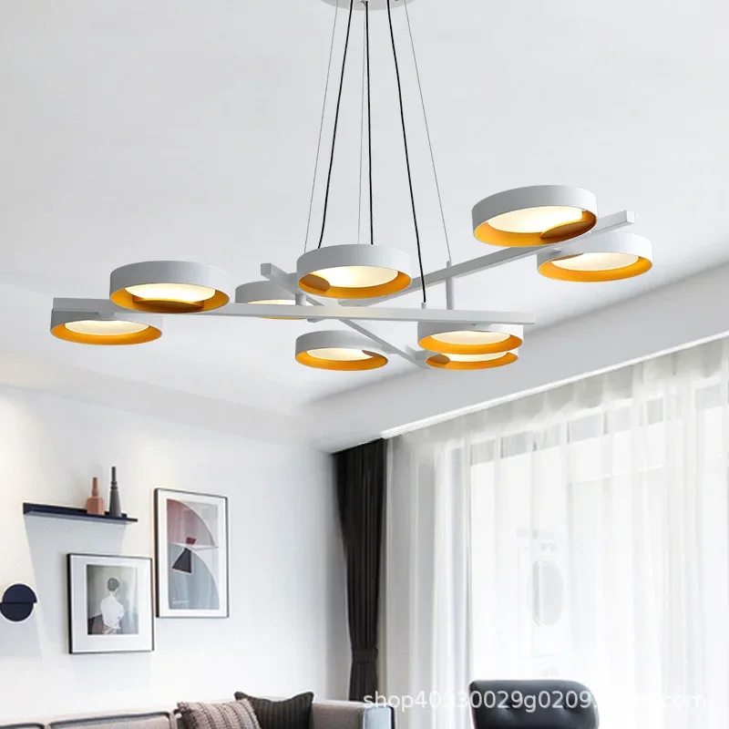 Modern Metal Acrylic Luminous LED Pendant Lamp Suitable for Dining Table Living Room Bedroom Kitchen Chandelier Home Decor Light