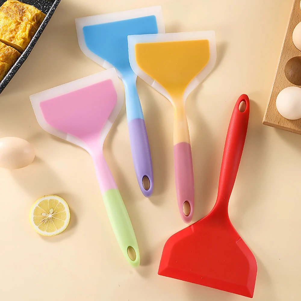 3/1PCS Yuzi roasted silicone spatula wide mouthed pizza thick egg spatula non stick pan pancake frying pan spatula kitchen tool