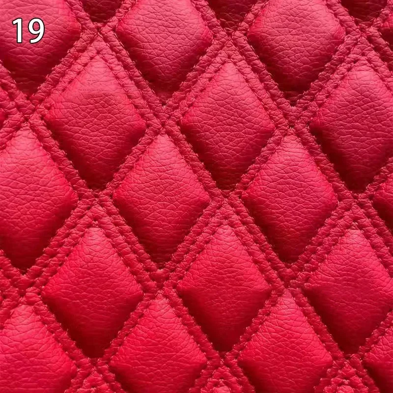 100x158cm Faux Leather Fabric Foam Quilted Padded for Car Interior Seat Cover Sofa Cushion Wear Resistant DIY image 3