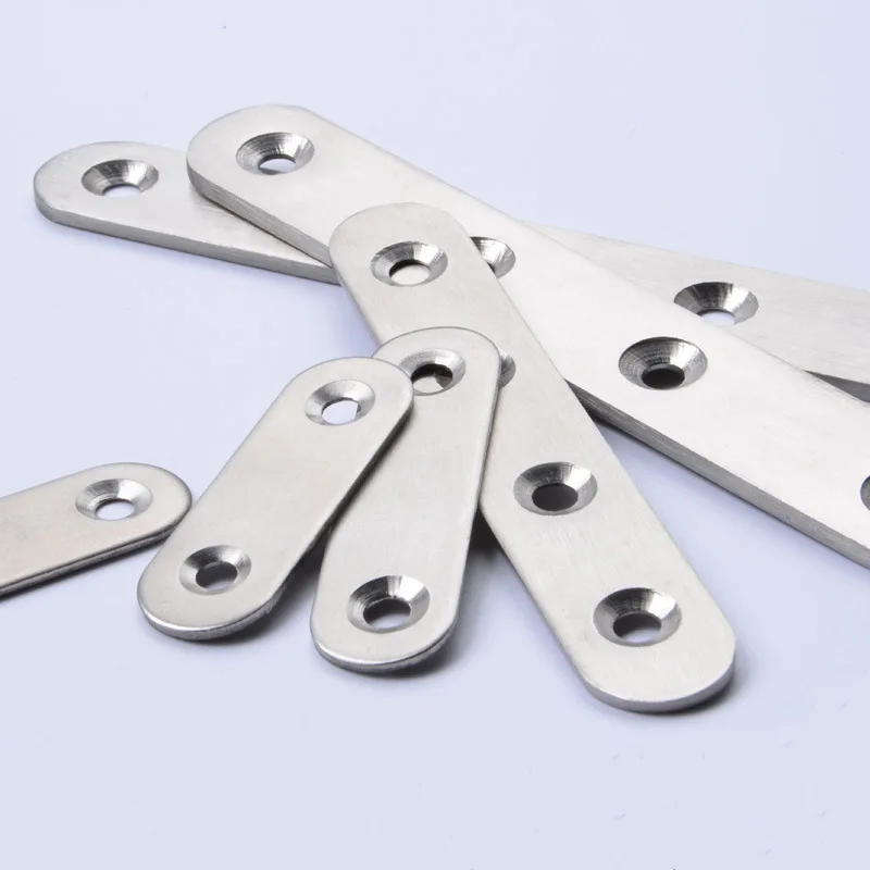 Five silver stainless steel straight bracket, straight bracket corner code for home fixing bracket