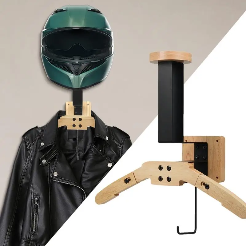 Motorcycle Hard Hat Holder Heavy Duty Hard Hat Rack Wall Mounted Easy Installation Versatile Gear Rack Multifunctional