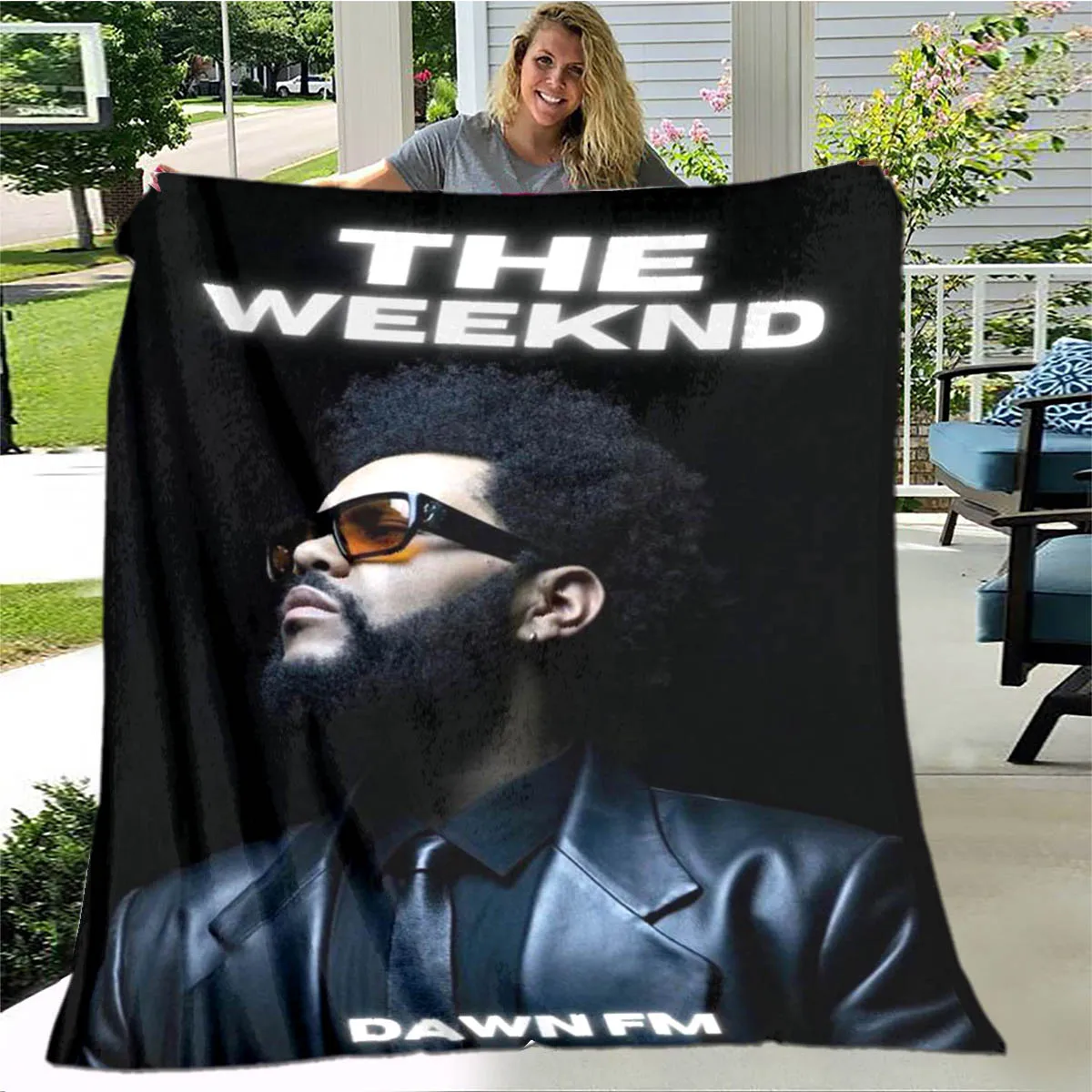 Singer The Weeknd Printed blankets Flannel Warm blanket Soft Cozy Blanket Travel Blankets bed linings Birthday Gift