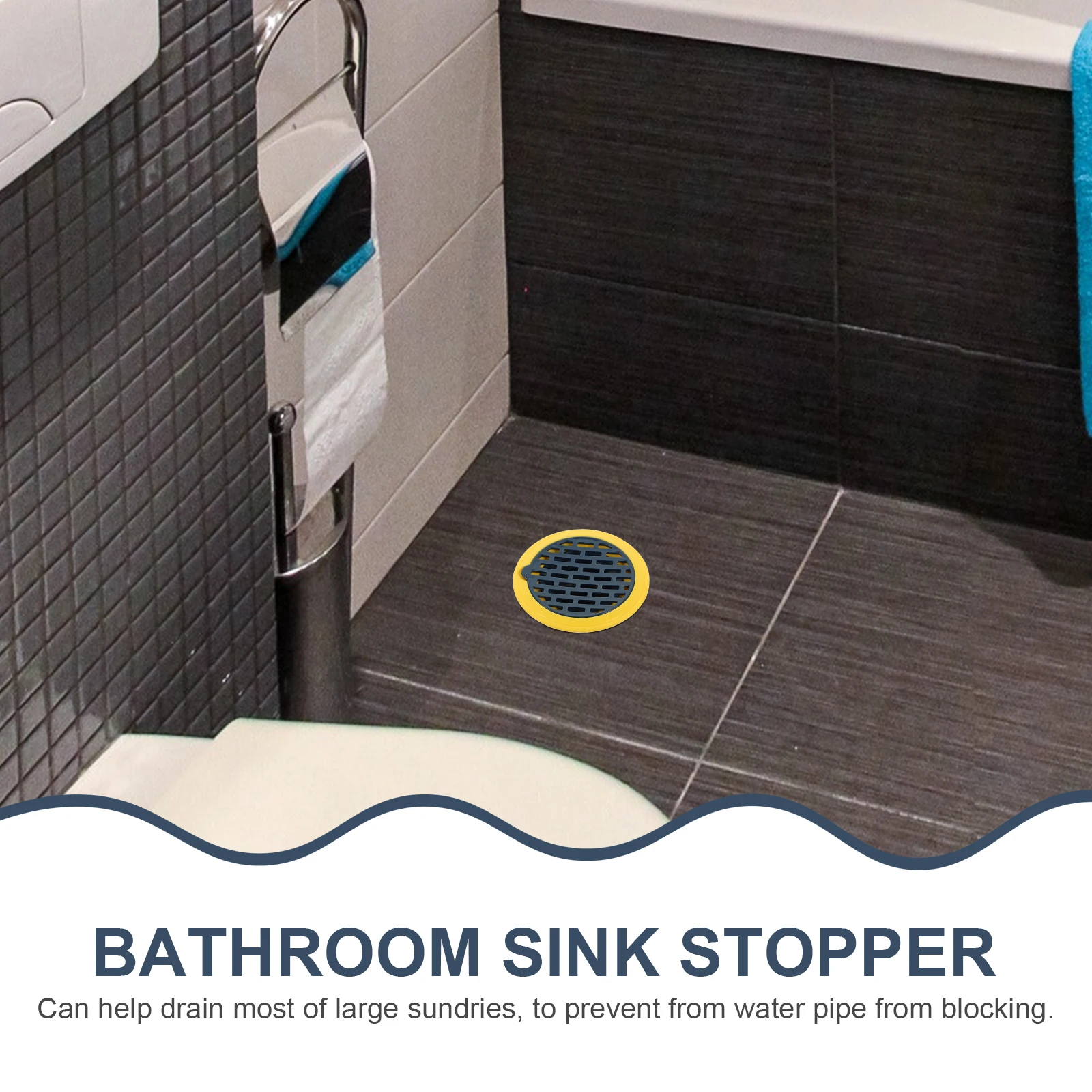 

3Pcs Sink Stopper Kitchen Drain Strainer Sturdy Floor Drain Cover for Bathroom Shower Tub Hair Catcher Odor Proof