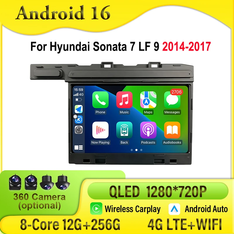 CarPlay Android Auto Left Hand Drive for Hyundai Sonata 7 LF 9 2014-2017 Multimedi Player GPS Navigation DSP Auto Bluetooth