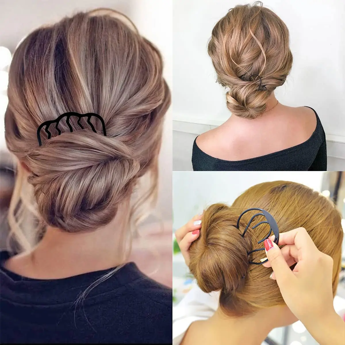 1pc/8pcs Woman U Shape Hair Styling Tool Hair Sticks Braiding Twist Hair Comb Women Hair Accessories DIY Curly Ornaments