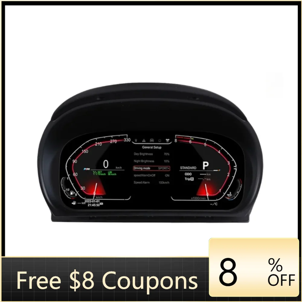 

3 Series E90 E91 E92 E93 2005-2012 Car Digital Cluster Gauge Dashboard LCD Panel Cockpit Speedometer Tachometer Car for
