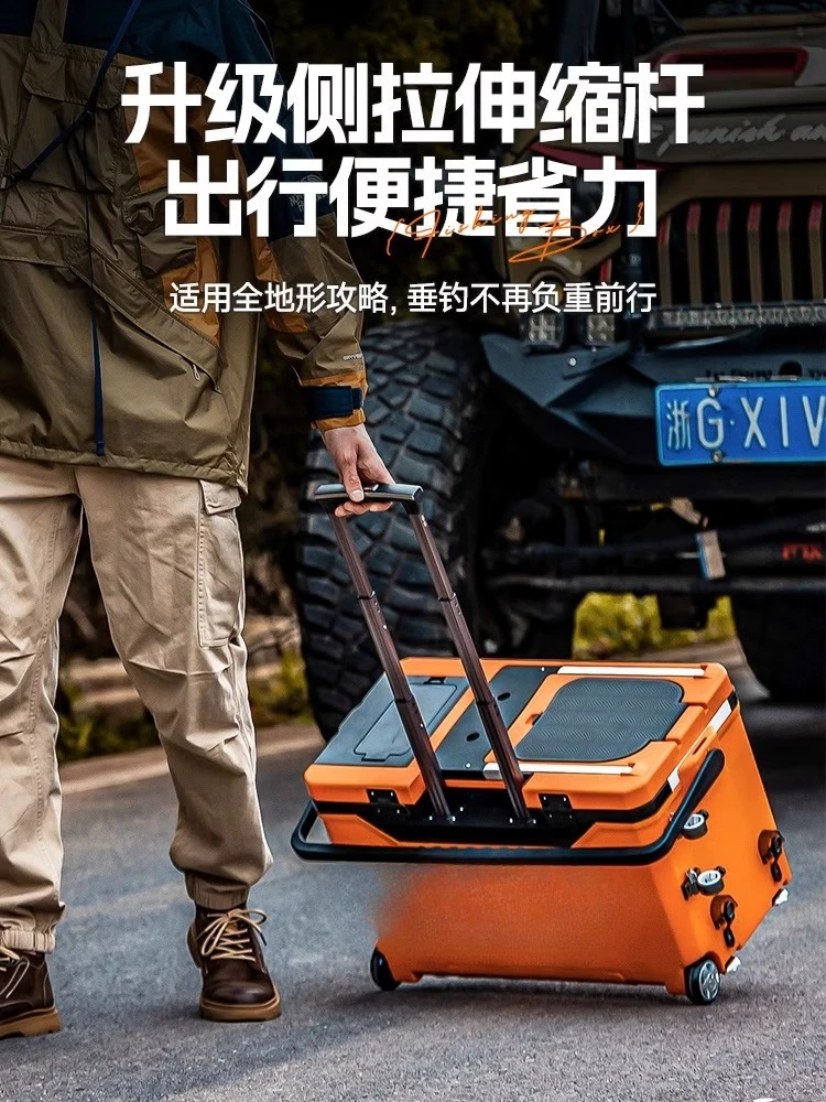 Fishing box 2024 new ultra-light wild full set of multi-functional Taiwan  with wheels to sit on gear supplies