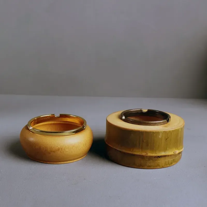 Old Bamboo Ashtray Natural Bamboo Tube Crafts Popular Tourist Souvenir Hot Sale Original Bamboo Product
