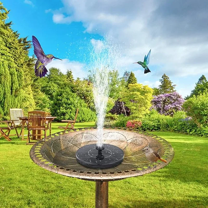 Solar Floating Water Fountain Pool Bird Bathroom Outside Garden Pond Decorative Submersible Pump Durable Plastic Landscape