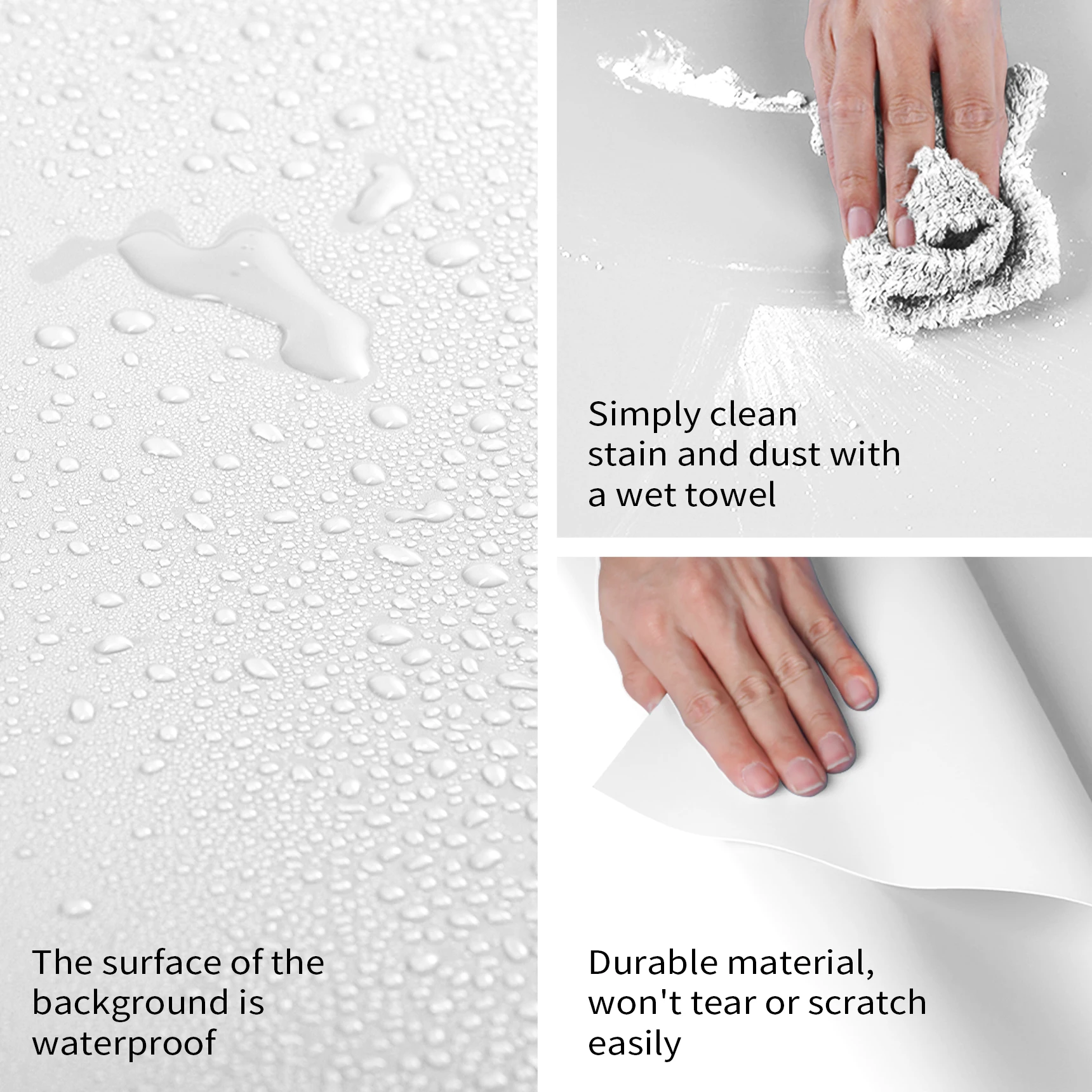 Selens 2-IN-1 PVC متجمد ومرآة مزدوجة الجوانب أسود/أبيض الخلفيات للتصوير الفوتوغرافي استوديو مقاوم للماء تصفية نقية الملحقات