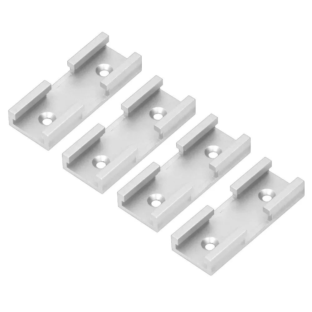 

4pcs Aluminum Alloy T Track Intersection Parts Silver/Red/Blue 80mm Length Woodworking Cross Track Connector