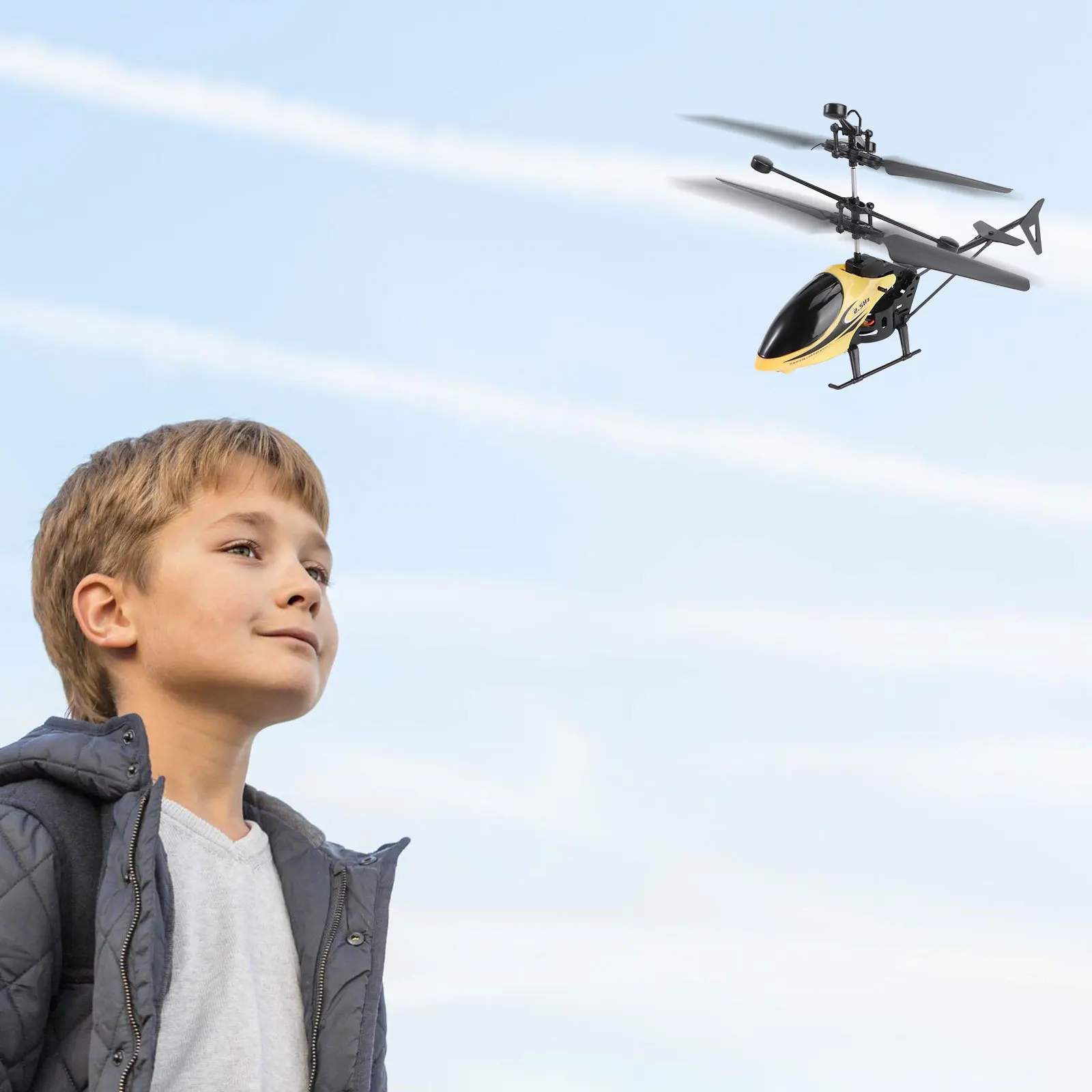 Mini helicóptero Rc 901 Radio avión amarillo ligero resistente regalo nocturno Rc Quadcopter Mini helicóptero