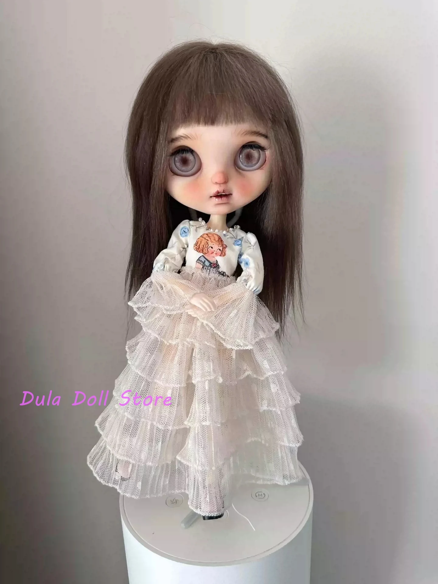 

NEW Dula Doll Clothes Dress Little Flower Cat Light Pink Dress Blythe ob24 ob22 Azone Licca ICY JerryB 1/6 Doll Accessories